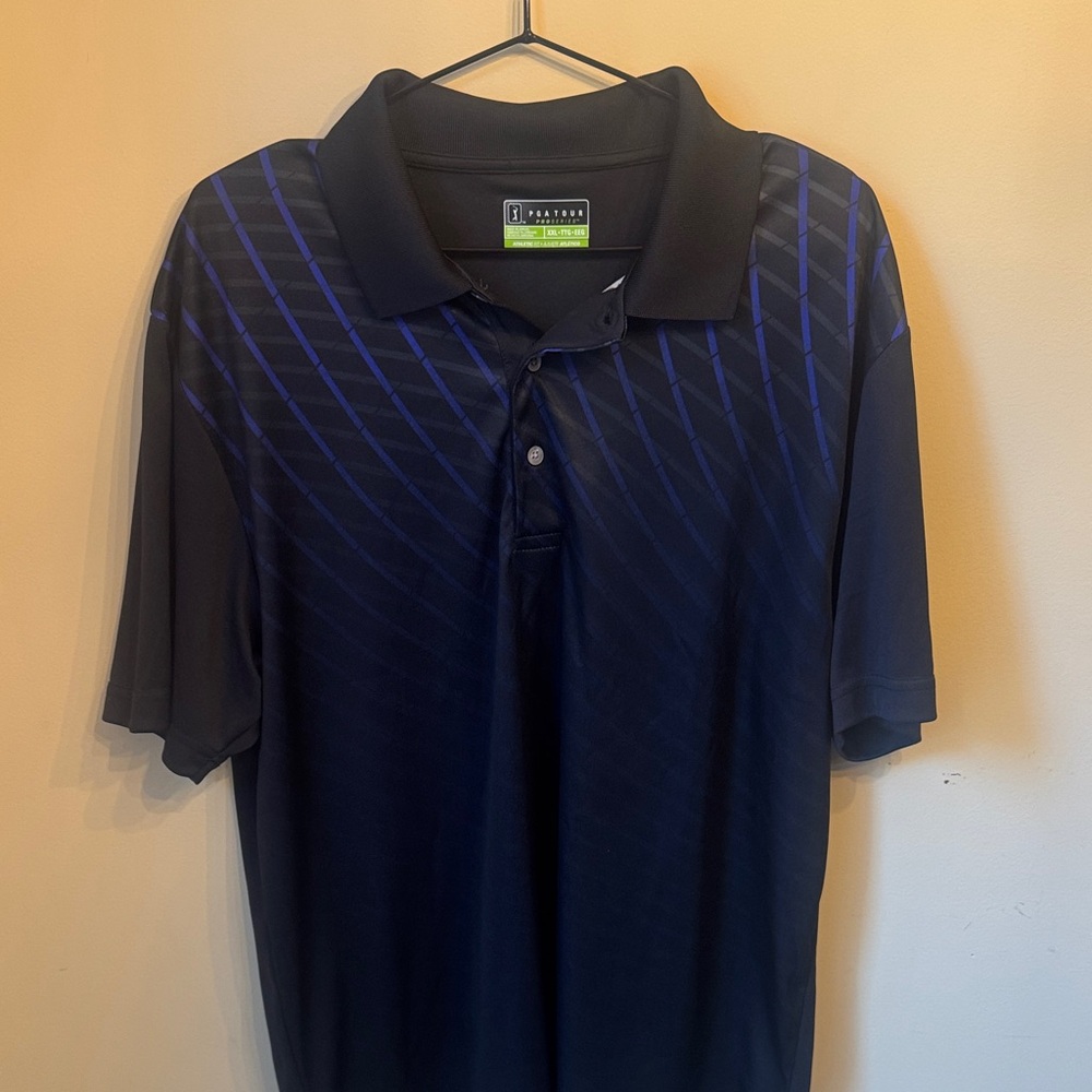 Men's Blue/Black Gold Polo